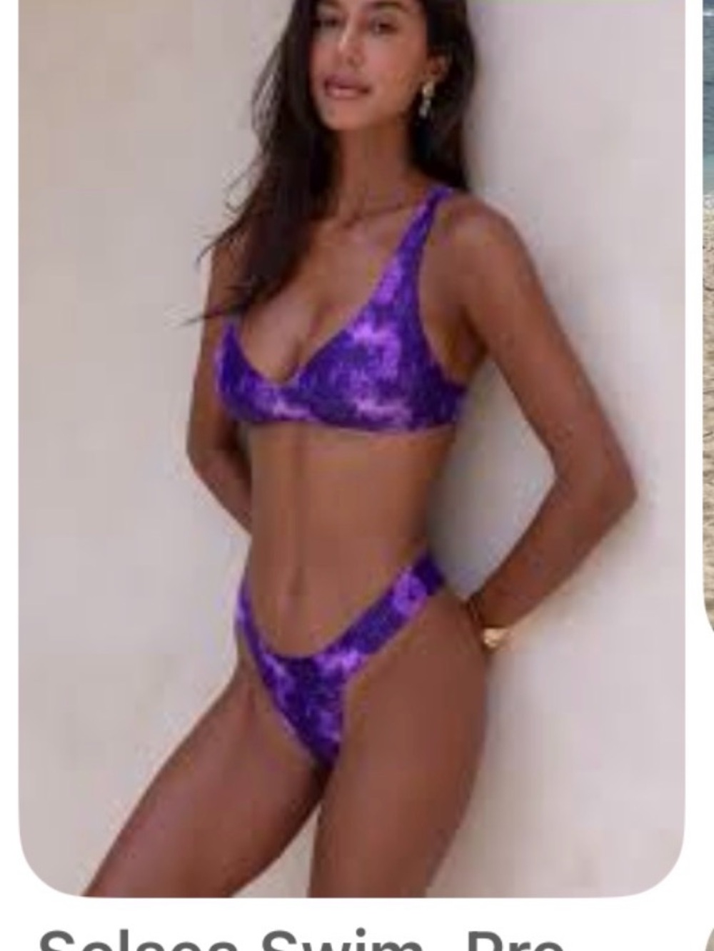 ✨NWT SoleSea  Purple Tie-Dye Underwire Bikini Top and bottom